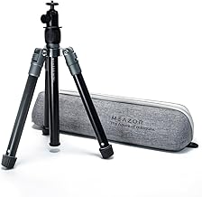 HOZO M-Cube Professional Tripod Kit: Including EVA Case,11-40" Aluminum Adjustable Low Gravity Tripod Stand with 360° Rotating Ball Head, 5 Sessions Quick Release Design, Max Load 5kg/11lbs