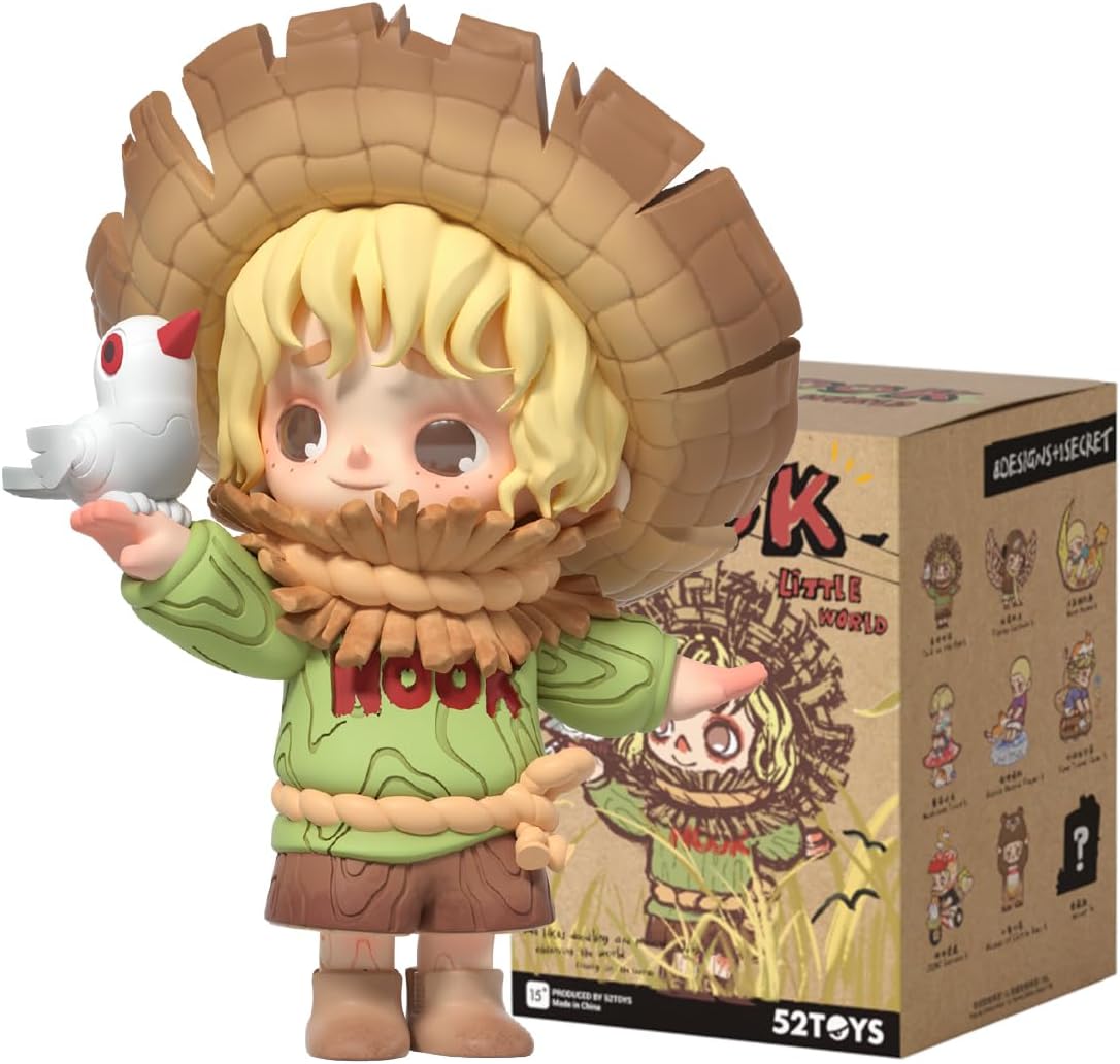 52TOYS Nook's Little World Action Figure, 1Pc Collectible Toy Kawaii Creative Gift Room Decor Desktop Decoration 3.5 Inch, Gift for Birthday Party