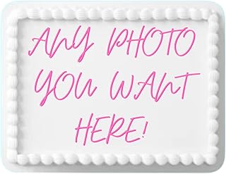 Custom Cake Topper Edible Personalized Image Your Own Cake Topper Birthday 8.5 x 11 inch Customize 1/4 Sheet