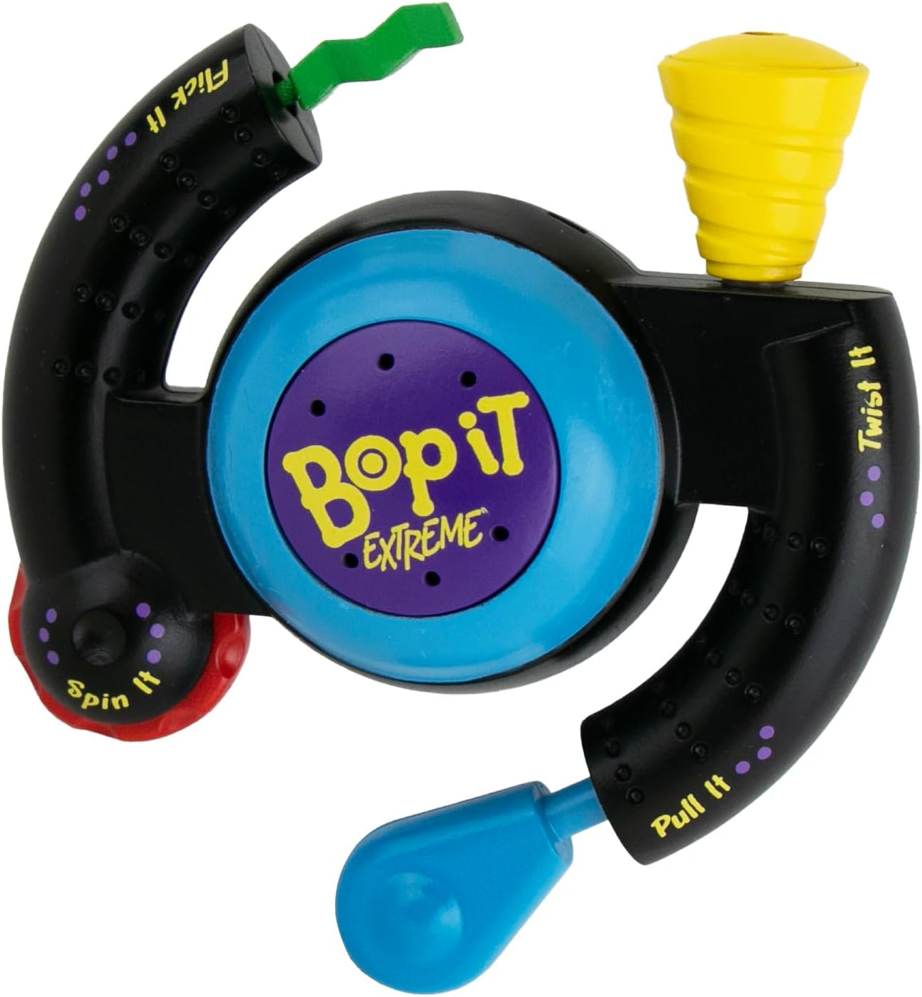 Compact Bop It Extreme - 4" (1 Pc.) - Fully Functional Palm-Sized Electronic Game - Perfect for Travel, Parties, Gifting & On-The-Go Fun