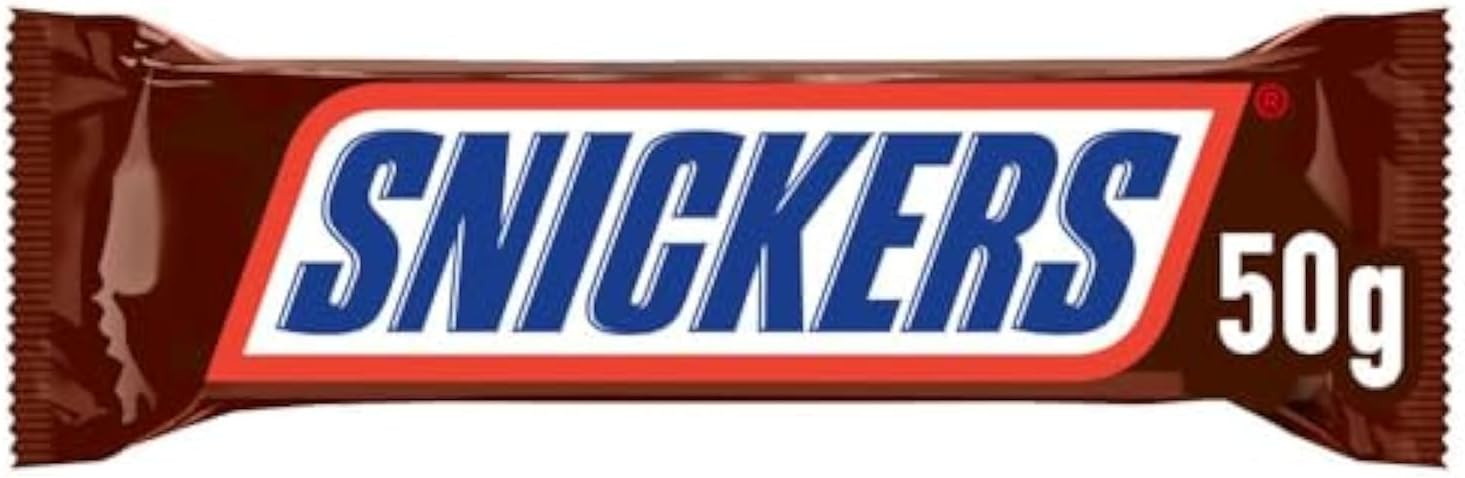 Snickers Bar with Caramel and Roasted Peanuts Chocolate Covered, 24 bars x50g (1200g)