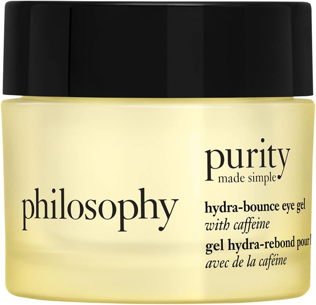 philosophy purity hydra-bounce eye gel 15ml | eye cream for dark circles | with vitamin c & caffeine