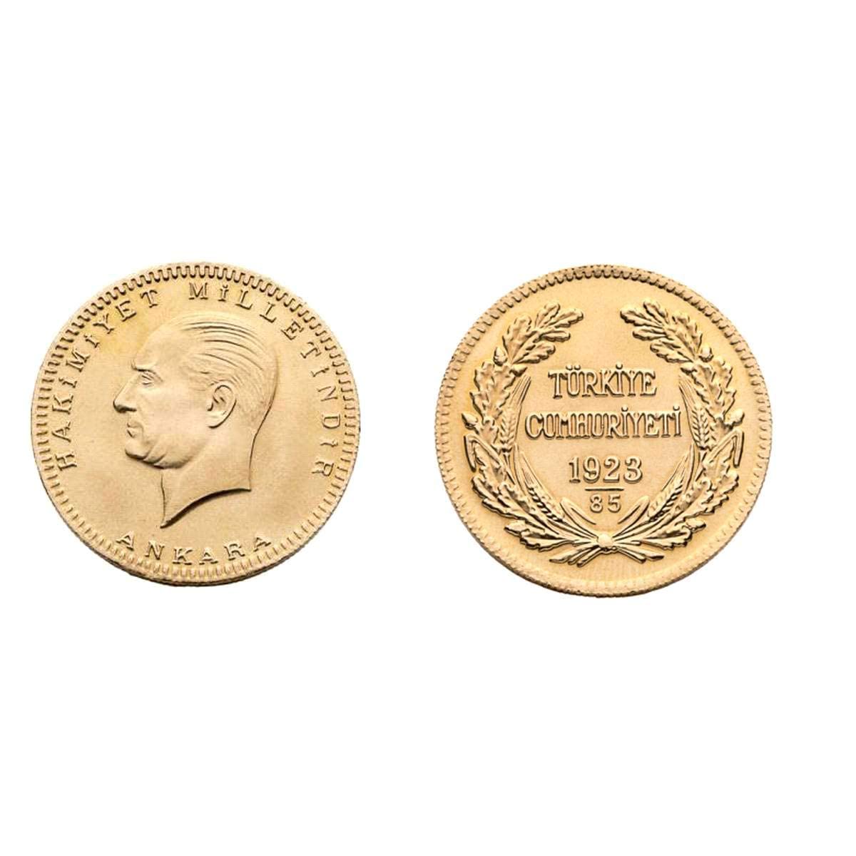 22k Solid Gold Turkish Full ATATURK Gold Coin, Authentic Gold Coin Of Ataturk is a Great Gift For Wedding Engagement Birthday Baby Born Turkish Traditional Gift, 22k Gold Coin, Jewee Diamond