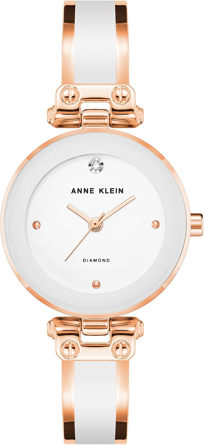 Anne Klein Women's Genuine Diamond Dial Bangle Watch