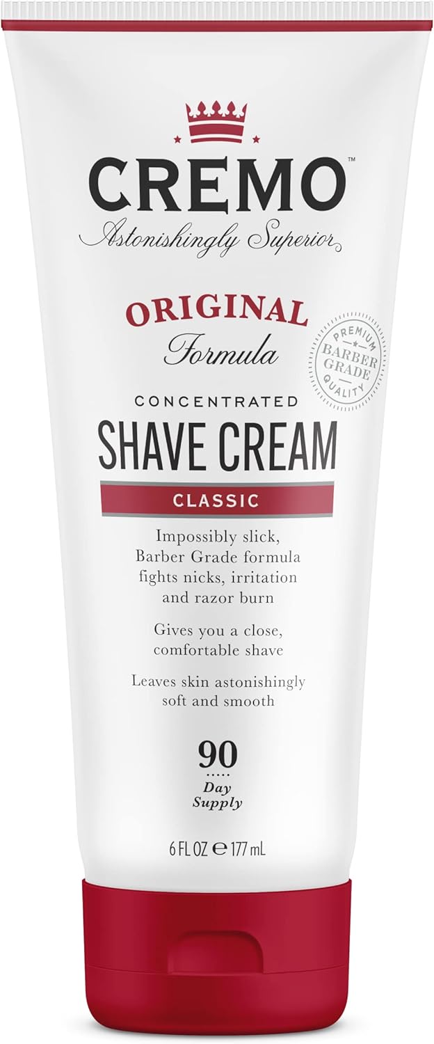 Cremo Original Concentrated Shaving Cream for Men, Men's Skin Care Shave Cream, Fights Razor Burn, 177 ml