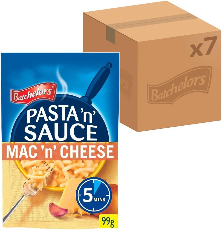 Batchelors Pasta 'n' Sauce Mac 'N' Cheese Pasta Ready Meal, 99 g Packet (Pack of 7)