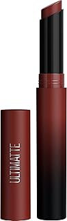 Maybelline Color Sensational Ultimatte Matte Lipstick, Non-Drying, Intense Color Pigment, More Cedar, Deep Rust Brown, 1 Count