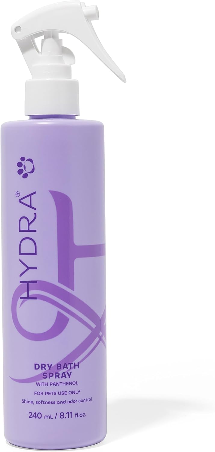 Hydra Pet Care No-Rinse Dog Shampoo Spray for Dogs & Cats – Fast Shower Bath Spray for Quick Coat Refresh – 8.12 oz