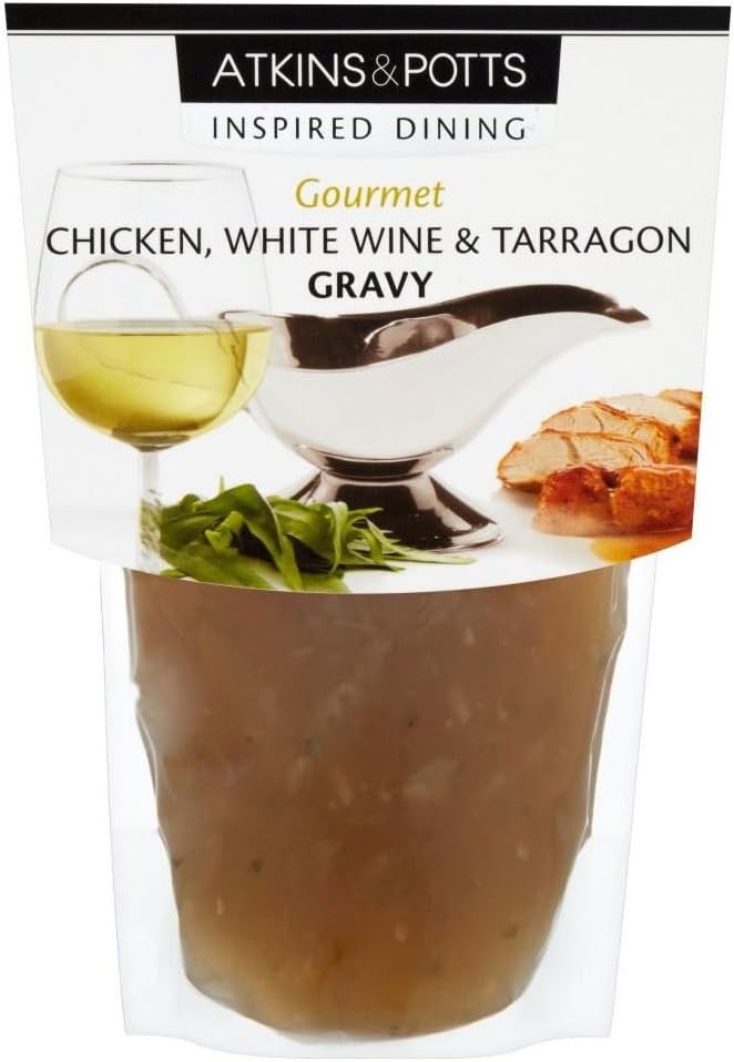 Atkins & Potts Chicken Gravy with White Wine & Tarragon (350g)