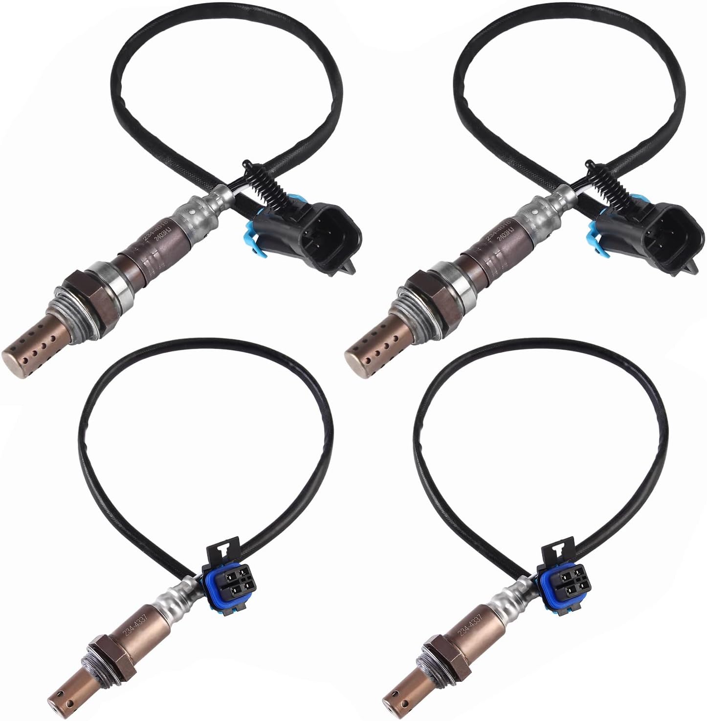 O2 Oxygen Sensor Upstream Downstream for Chevy Avalanche Silverado Suburban Tahoe, for GMC Sierra 1500 Classic Yukon XL 1500 2500 4.3 4.8 5.3 6.0L 2006-2007, Replace 234-4018 234-4337 4PCS