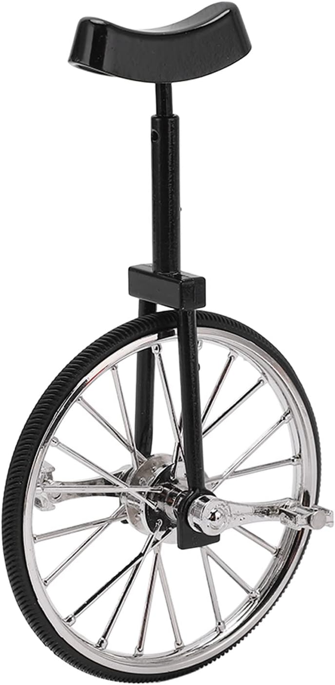 Bicycle Ornament, Mini Unicycle Model, High Simulation Exquisite Design Mini Unicycle Figurine, Alloy Unicycle for Office, Home Decoration, Wide Applicability Mini Unicycle Ornament