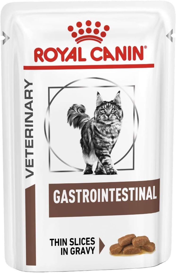 Royal Canin Veterinary Diet Cat - Gastro Intestinal Wet Cat Food Pouch 12 x 85g