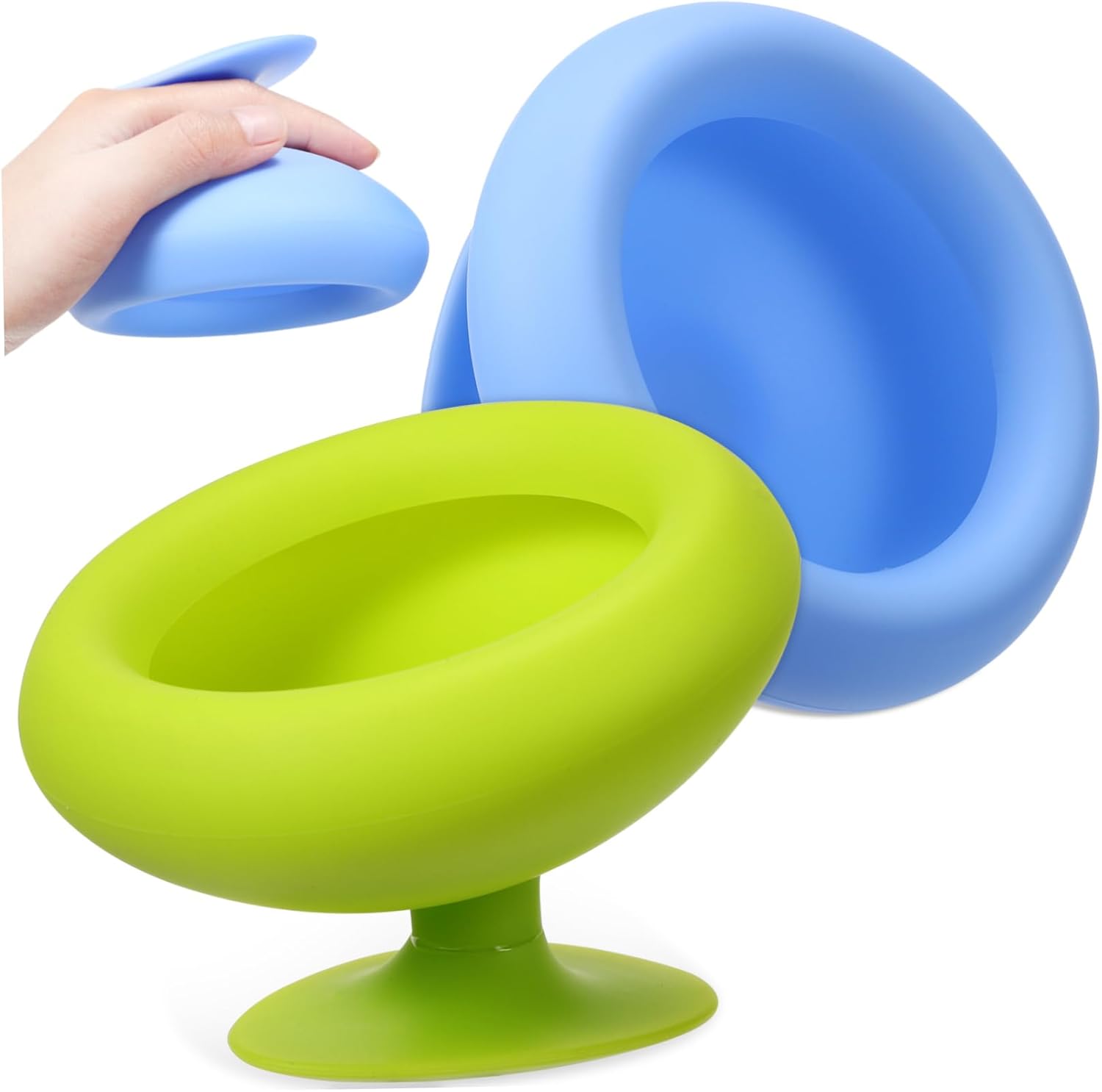 Mobestech 2pcs Silicone Expectorator Choking Rescue Device Silicone Palm Cup Baby Palm Chest Cup Silicone Cups for Cupping Silicone Cupping Silica Gel Reduce Phlegm Asphyxia Elder