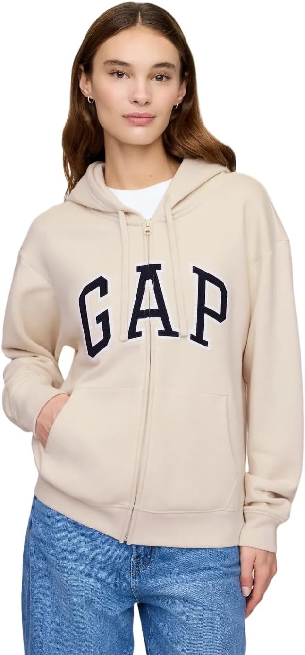 GAP Women's Logo Hoodie Hooded Full Zip Sweatshirt