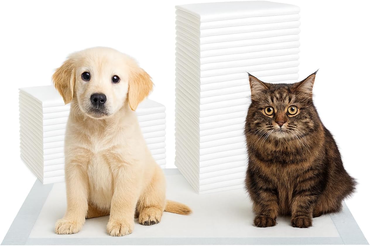 Puppy Pads, Pack of 10, Super Absorbent, Disposable, Leak-Free, Waterproof, Odour Neutralising, 50 x 40cm