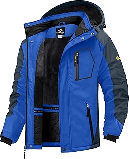 GEMYSE Men's Mountain Waterproof Ski Snow Jacket Warm Winter Windproof Parka Raincoat with Hood