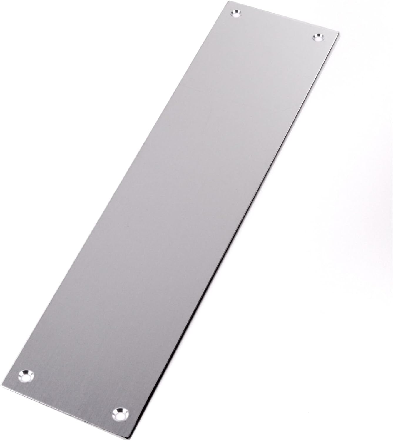 Plain Satin Aluminium Door Finger Push Plate 30cm x 7.5cm