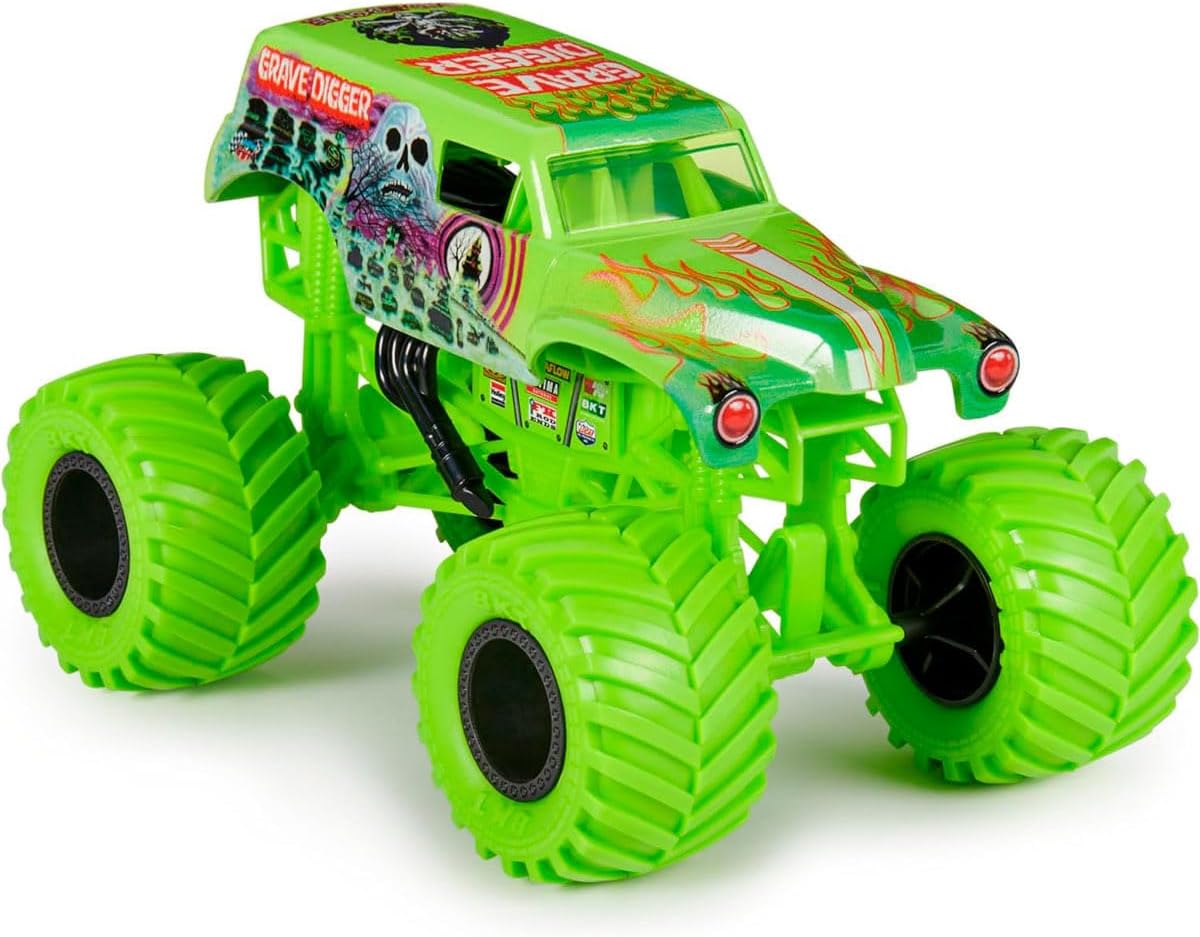 Monster Jam, Official Grave Digger Monster Truck, Collector Die-Cast Vehicle, 1:24 Scale, Kids’ Toys for Boys and Girls Aged 3 and up