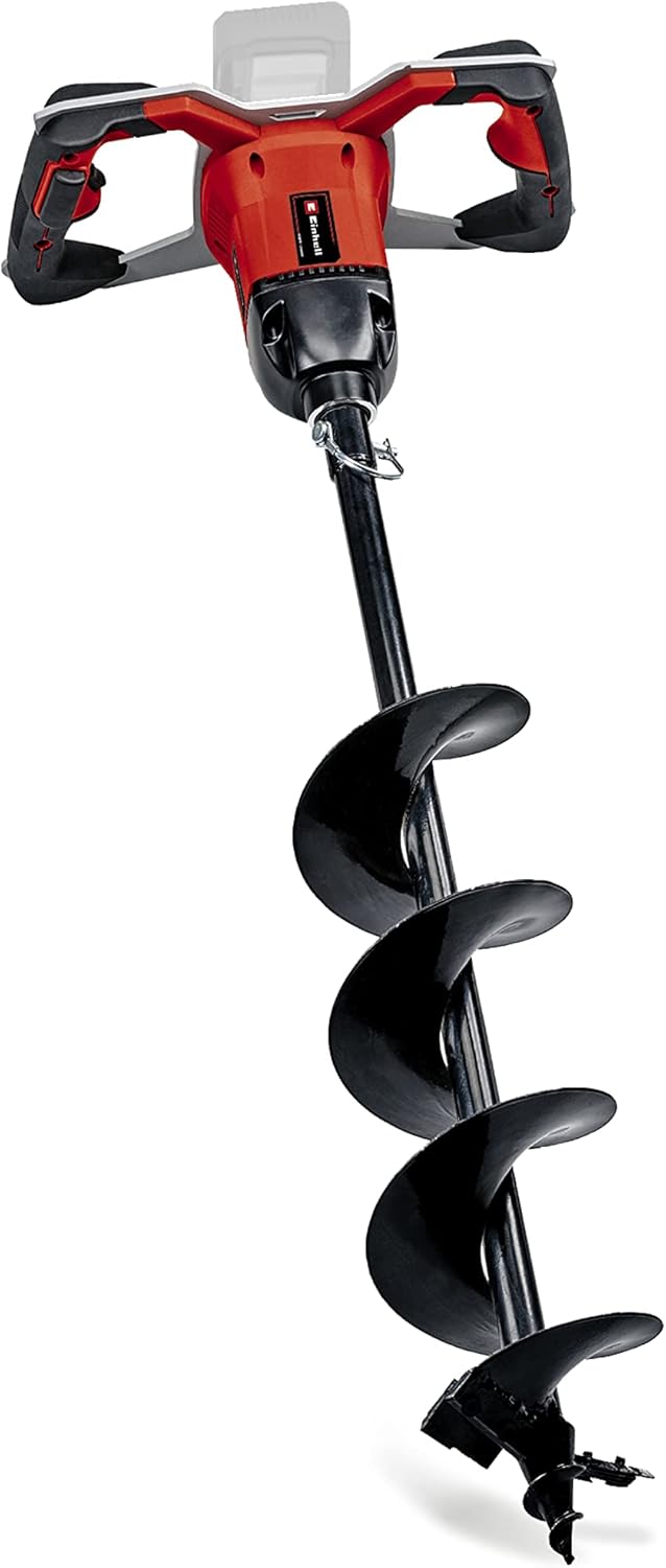 Einhell Power X-Change 18V Cordless Fence Post Auger - 150mm Auger Post Hole Digger, Brushless Soil Drill - GP-EA 18/150 Li Solo Post Hole Borer (Battery Not Included)