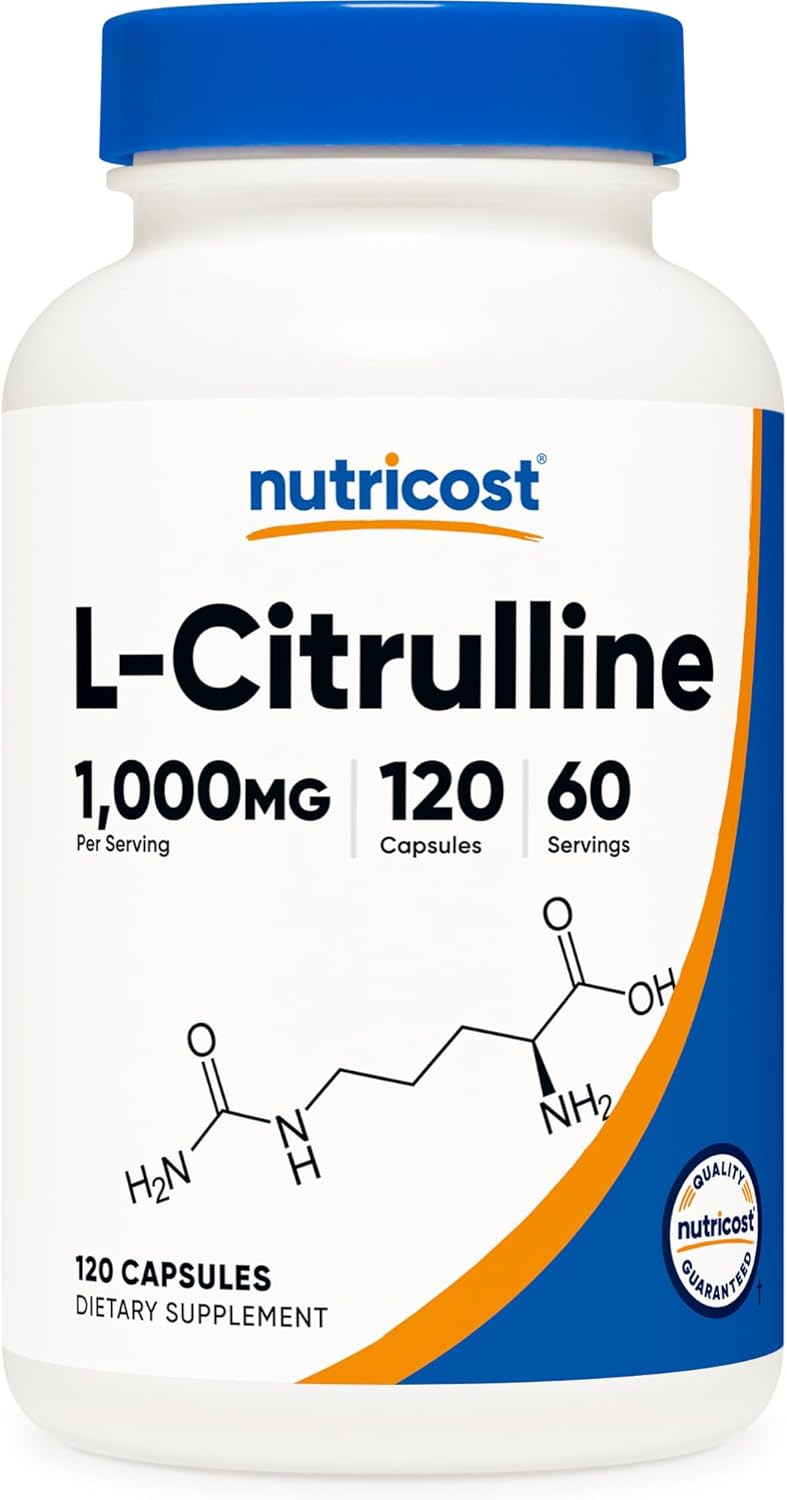 Nutricost L-Citrulline 500mg, 120 Capsules - Gluten Free, Non-GMO