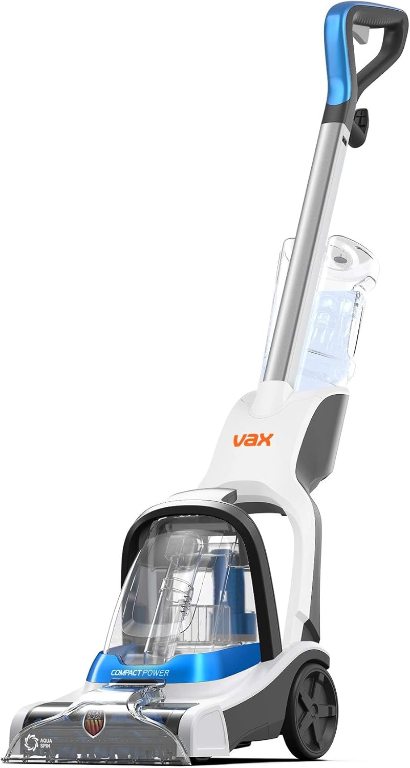 Vax Compact Power Carpet Cleaner, Carpet Washer, Carpet Cleaning Machine, Stain Remover, Compact and Light, Perfect for Small Spaces - CWCPV011, 3.4 Litre, 800W, White, One Size