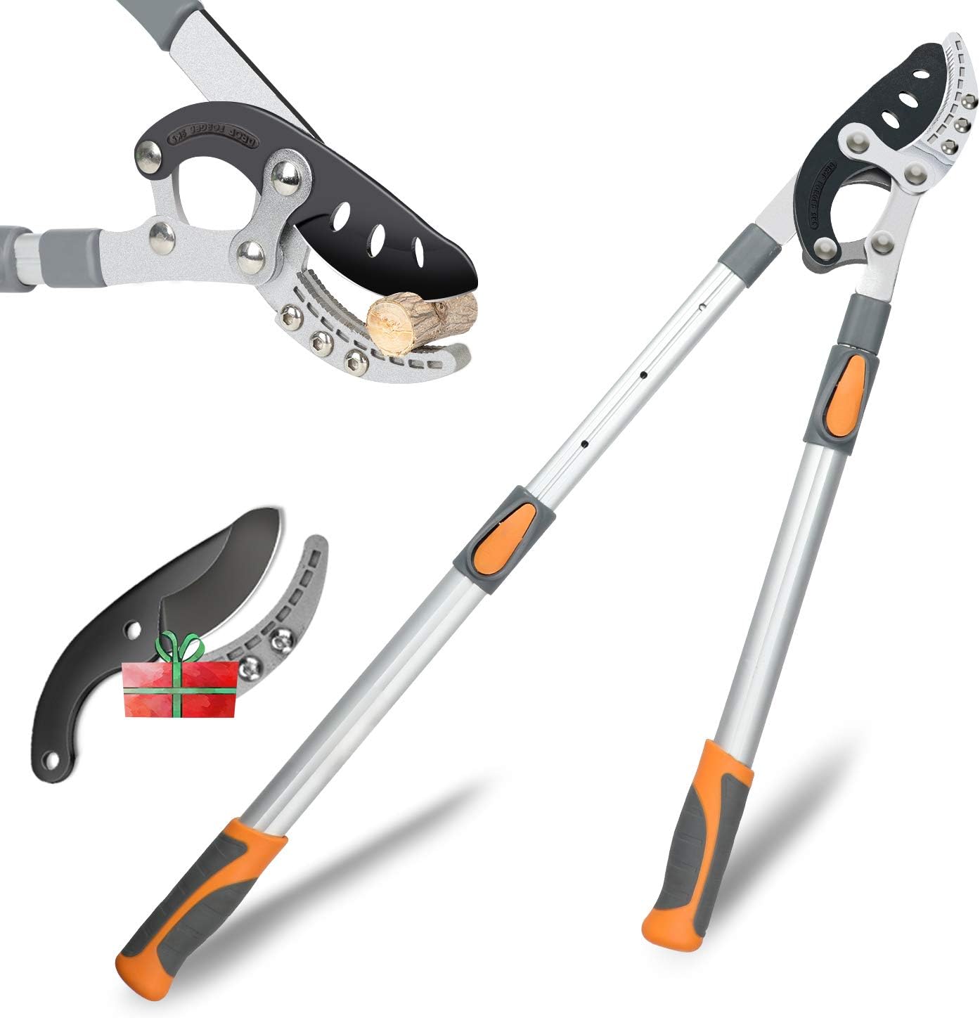 AIRAJ 70-103cm Anvil Lopper, Loppers Heavy Duty Telescopic, SK-5 Sharp Steel Blade, can Trim Tough Branches and Hedges Over 5cm,Ideal Loppers for Gardening, Light Duty Garden Loppers