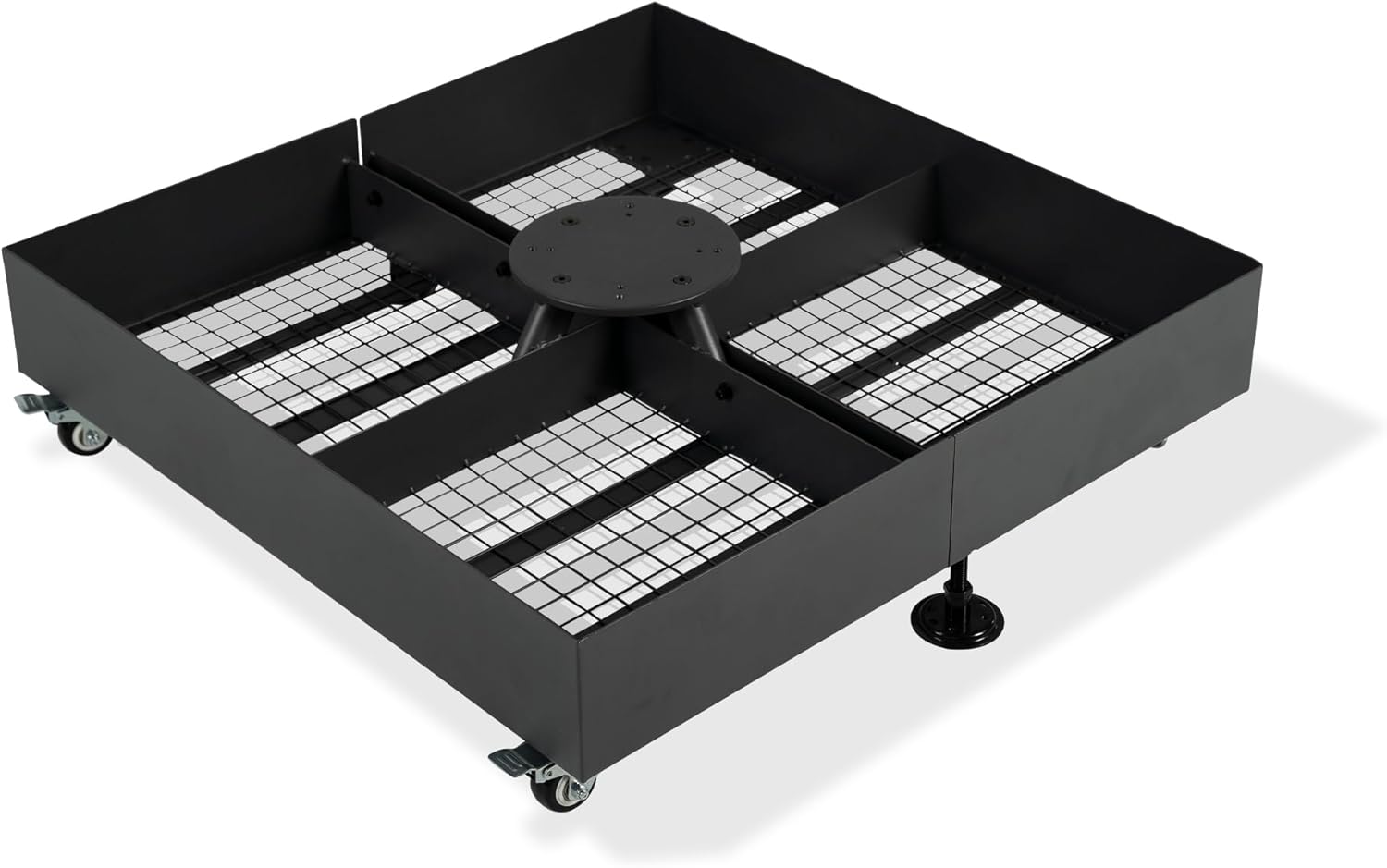 PURPLE LEAF Patio Umbrella Base WK4500 with 4 Lockable Wheels 1100 lbs High Capacity Heavy-Duty Cantilever Offset Steel Weighted Base