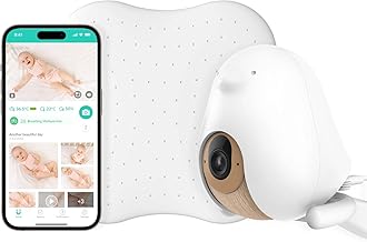 Cubo Ai Sleep Safety Bundle - Includes 1080p HD Night Vision Cubo Ai Plus Smart Baby Monitor with 3-Stand Set & Sleep Sensor Pad | Proactive AI Safety Alerts, Sleep Analytics & Micro Motion Detection