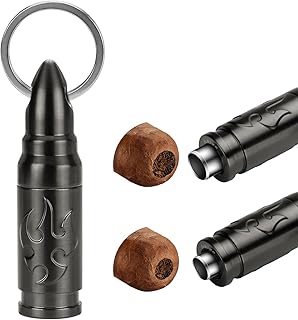 Portable Cigar Punch Cutter - Twist-Out Cigar Punch with 2 Sizes, Clockwise Switch Between Large and Small Punch Holes, Precision Cutting for Various Cigars (Gunmetal)