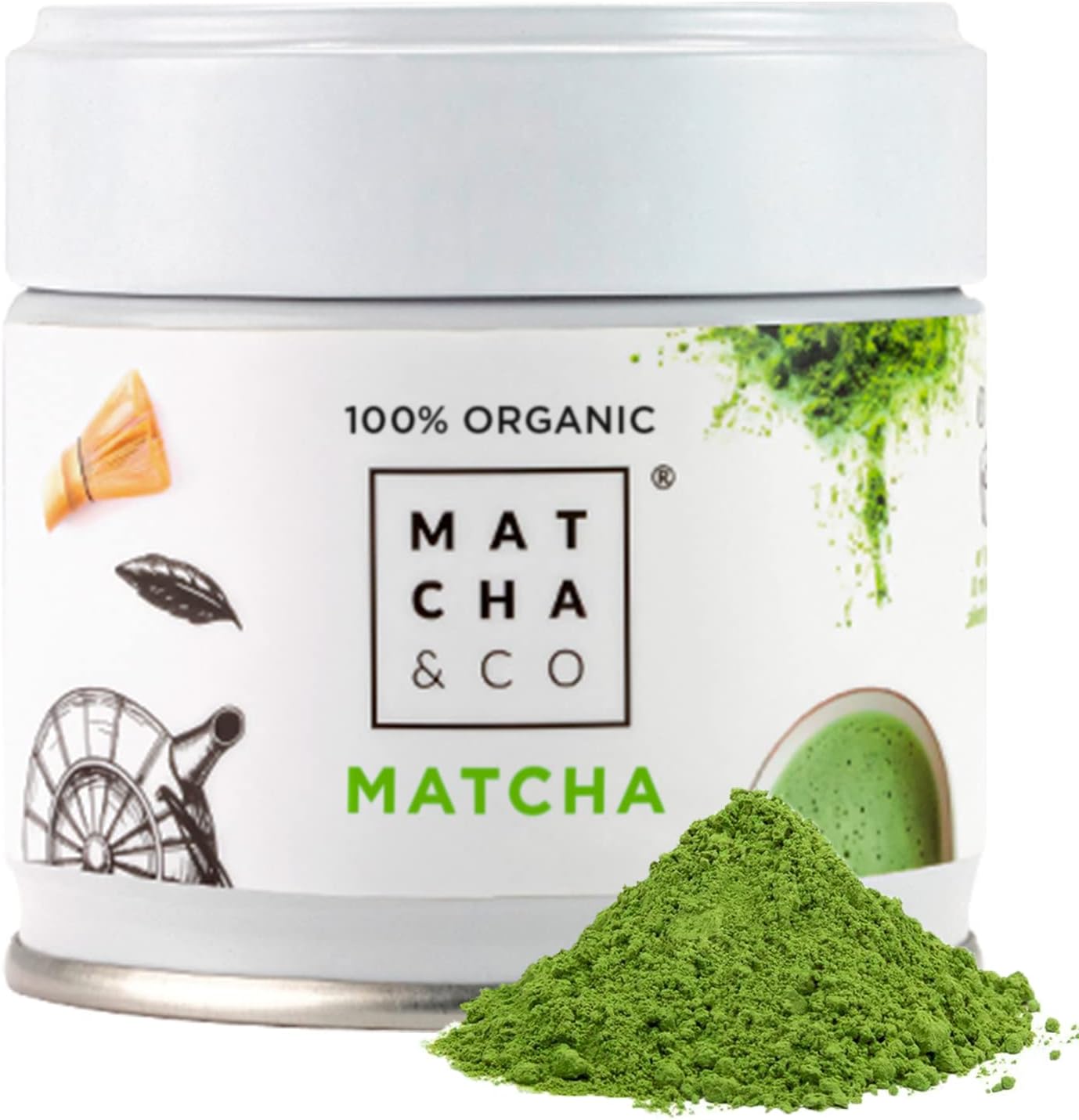 100% Organic Matcha Tea 30g [ceremonial grade]. Organic Green Tea Powder from Japan. Organic Matcha Tea. 100% Natural Matcha Green Tea.