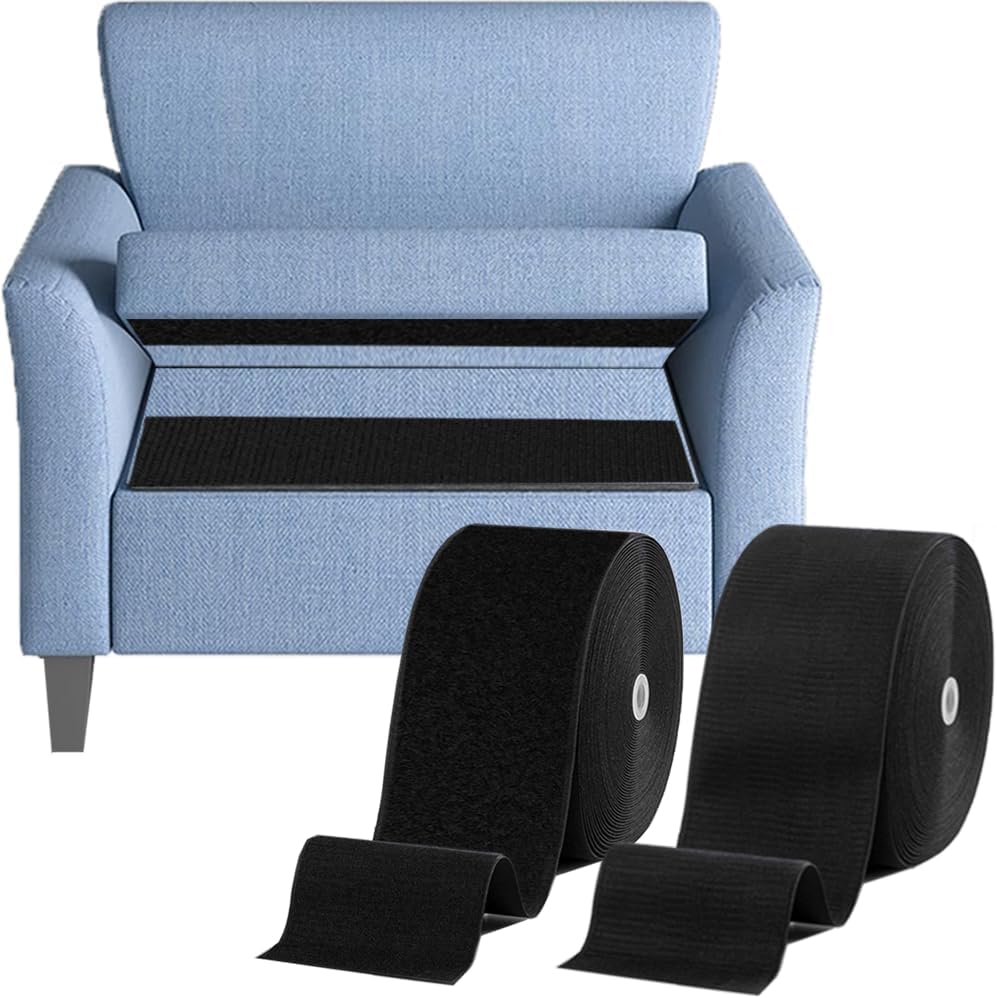 4''x 20Ft Heavy Duty Hook and Loop Tape, Keep Couch Cushions from Sliding