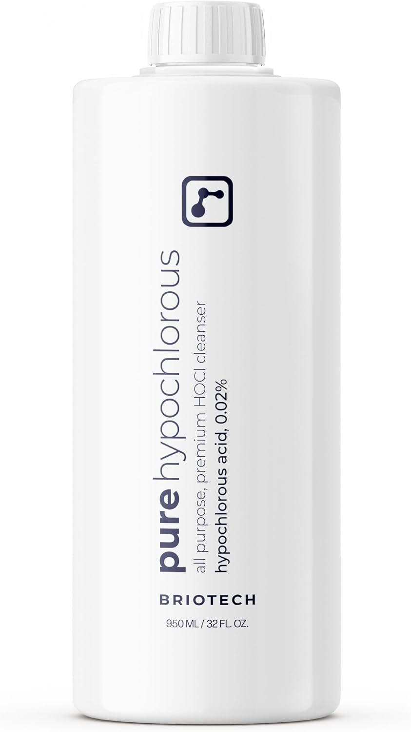 BRIOTECH Pure Hypochlorous Acid Spray and Cleanser, Original Premium HOCl Topical Solution, Multi-Purpose Cleaner, Family Approved & Pet Friendly, 32oz Refill