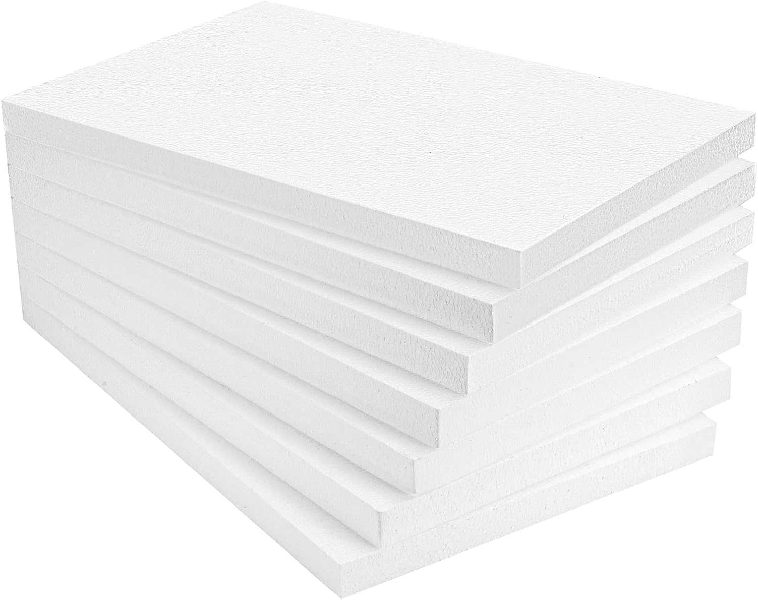 AMZQNART 7pcs 17x11X1in Craft Foam Blocks White for Crafting and Model | Polystyrene Foam Blocks, Art Sculpting, Flower Arrangements, Sculpture, Modeling, School and Home DIY