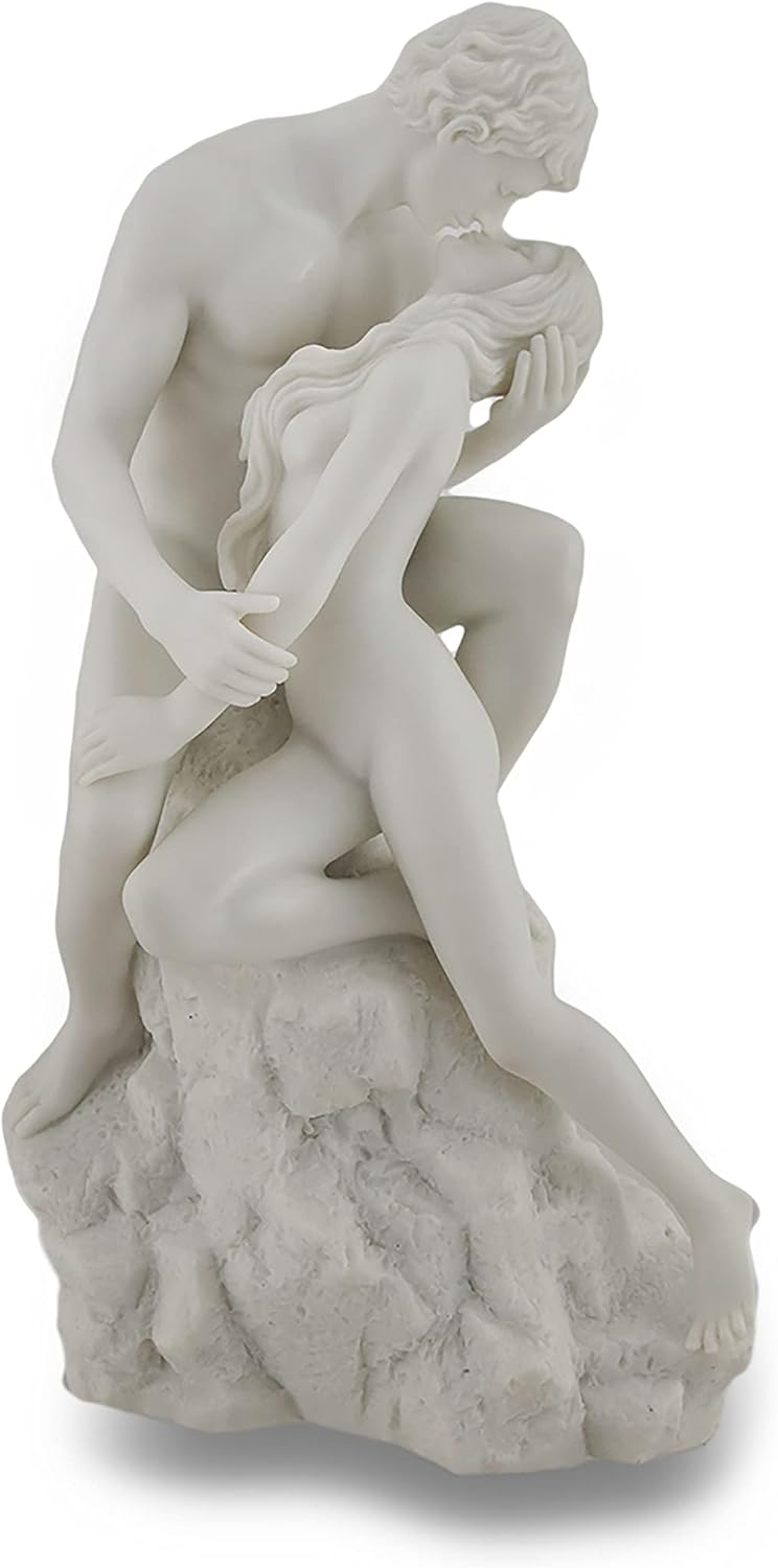 Veronese Design White Marble Finish The Lovers Statue Nude Sculpture