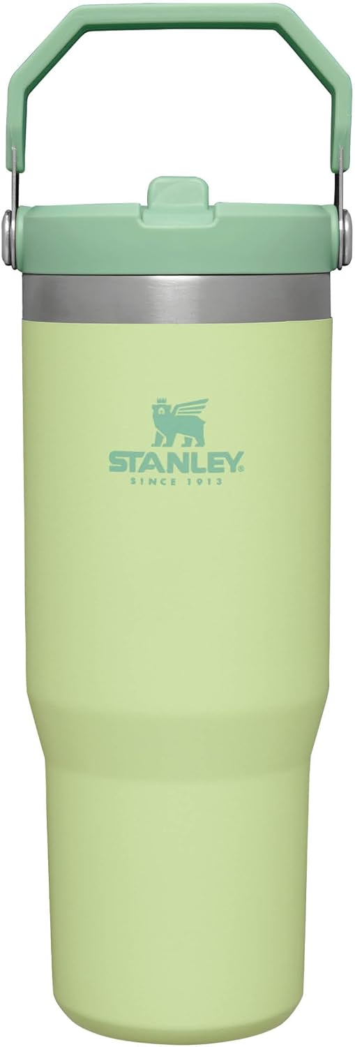 STANLEY Flip Straw Tumbler 1.0 Water Bottle With Straw 0.89L - Keeps Cold For 12+ Hours - Easy To Carry - Dishwasher Safe - Stainless Steel Thermal Flask - BPA-Free Travel Mug