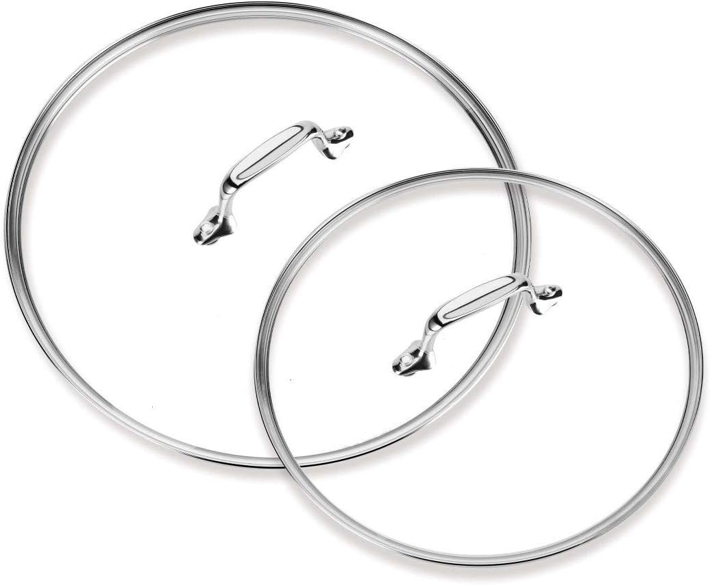 All-Clad HA1 Hard Anodized Nonstick Glass Lid Set 10, 12 Inch Pots and Pans, Cookware Black