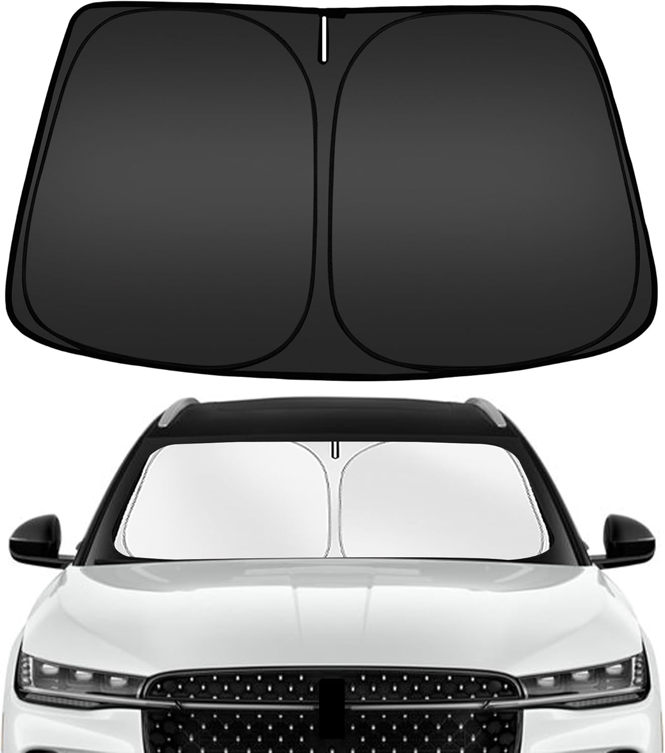 ARISMOTOR Windshield Sun Shade for Lincoln Nautilus 2024-2025, Custom Fit Foldable Front Window Sunshade Sun Visor Protector, Block UV Rays Keep Your Car Cooler