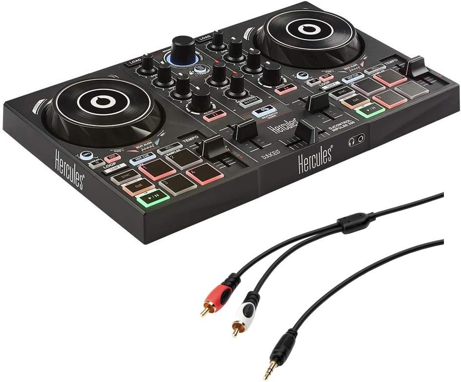 Hercules DJ Control Inpulse 200 with /8" Stereo Mini to Dual RCA Y-Cable (6') Bundle