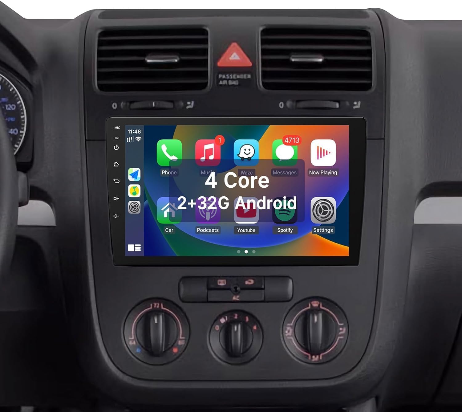 Leadfan Car Stereo Radio for VW Passat Jetta Volkswagen Tiguan Beetle Golf MK6 with Wireless CarPlay Android Auto, 10.1'' IPS Touchscreen Upgrade in-Dash GPS Navi Bluetooth WiFi Backup Camera 2+32G