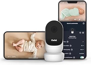 Owlet Cam Smart Video Baby Monitor with Video Camera and Audio - Secure WiFi, 1080p Night Vision, Customize Cry, Sound and Motion Alerts, 2-Way Audio, Mounting kit