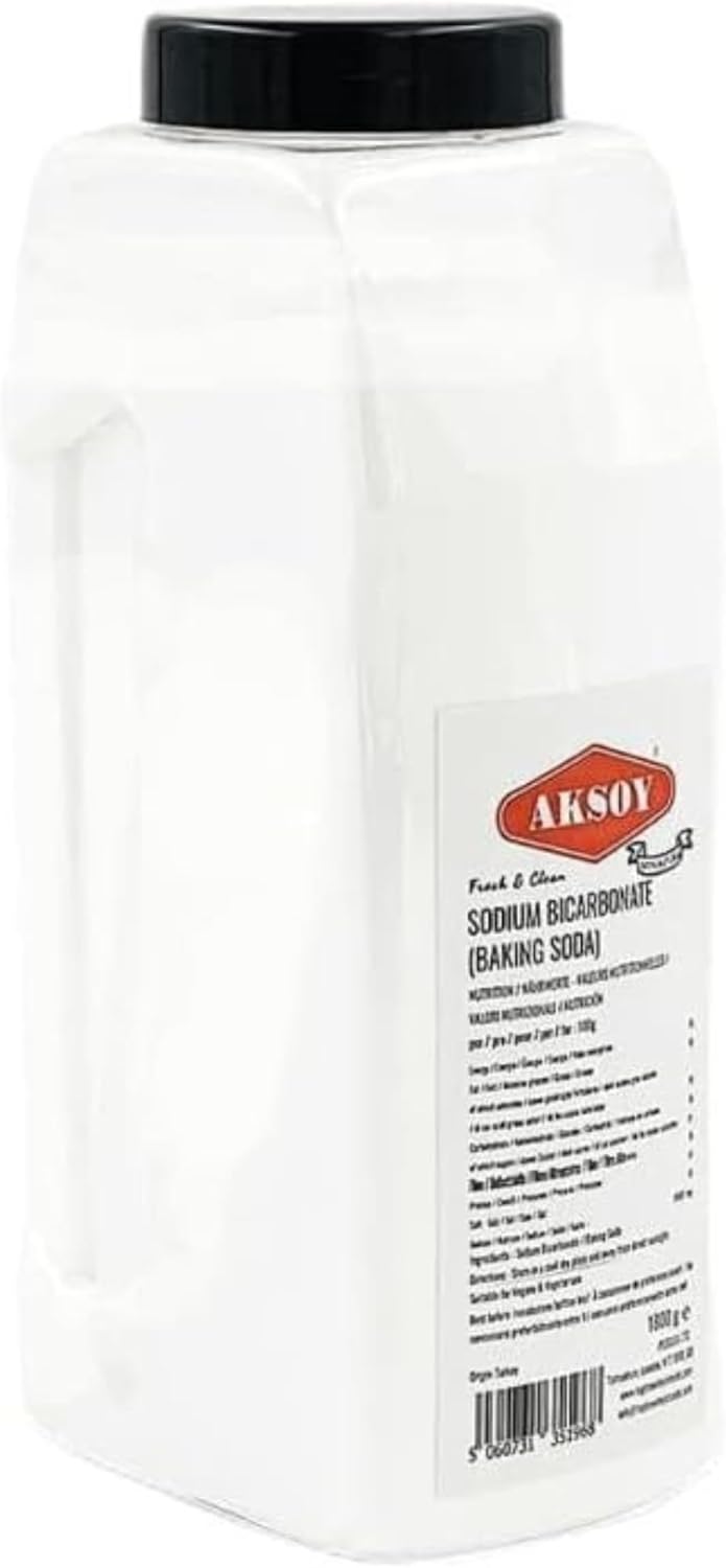 Aksoy Baking Soda 1KG | Pure Sodium Bicarbonate Powder with Highest Purity, Food Grade, Multi-Purpose Use for Cooking, Baking, Cleaning, Odor Removal, and More...