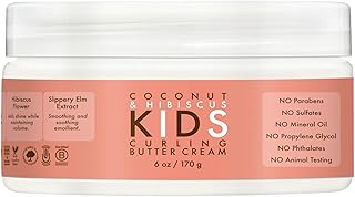 SheaMoisture Curling Styling Cream For Curl Definition Coconut & Hibiscus Curl and Detangle Kids Hair 6 oz