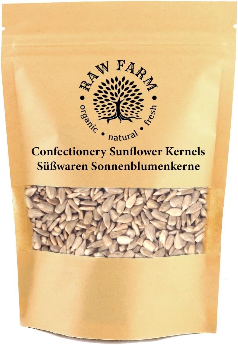 2 kg Organic Raw Sunflower Kernels, Free from Gluten and Soya (2000)