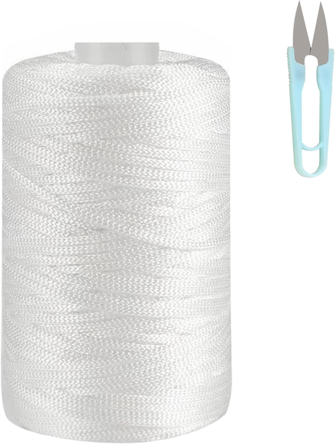 40 Meters Roman Blind Cord, 131 Feet 2mm Nylon Blind String, Curtain braided String Pull for Blind Shade, Picture Hanging, Bracelet Making and Crafts (White)