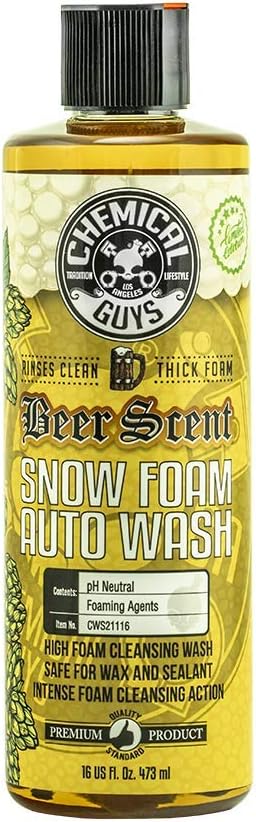 Chemical Guys CWS21116 - Beer Scent Snow Foam Auto Wash Cleanser (16 oz)