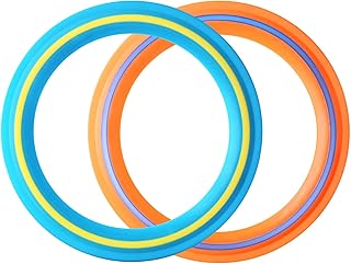 JEEFUD Flying Disc for Kids Adults 11 inch Flying Ring, 3 Pack Beach Backyard Sports Play Soft Discs，Best Sport Outdoor Tossing Toy Gift for 4+ Year Old Boys Girls Family