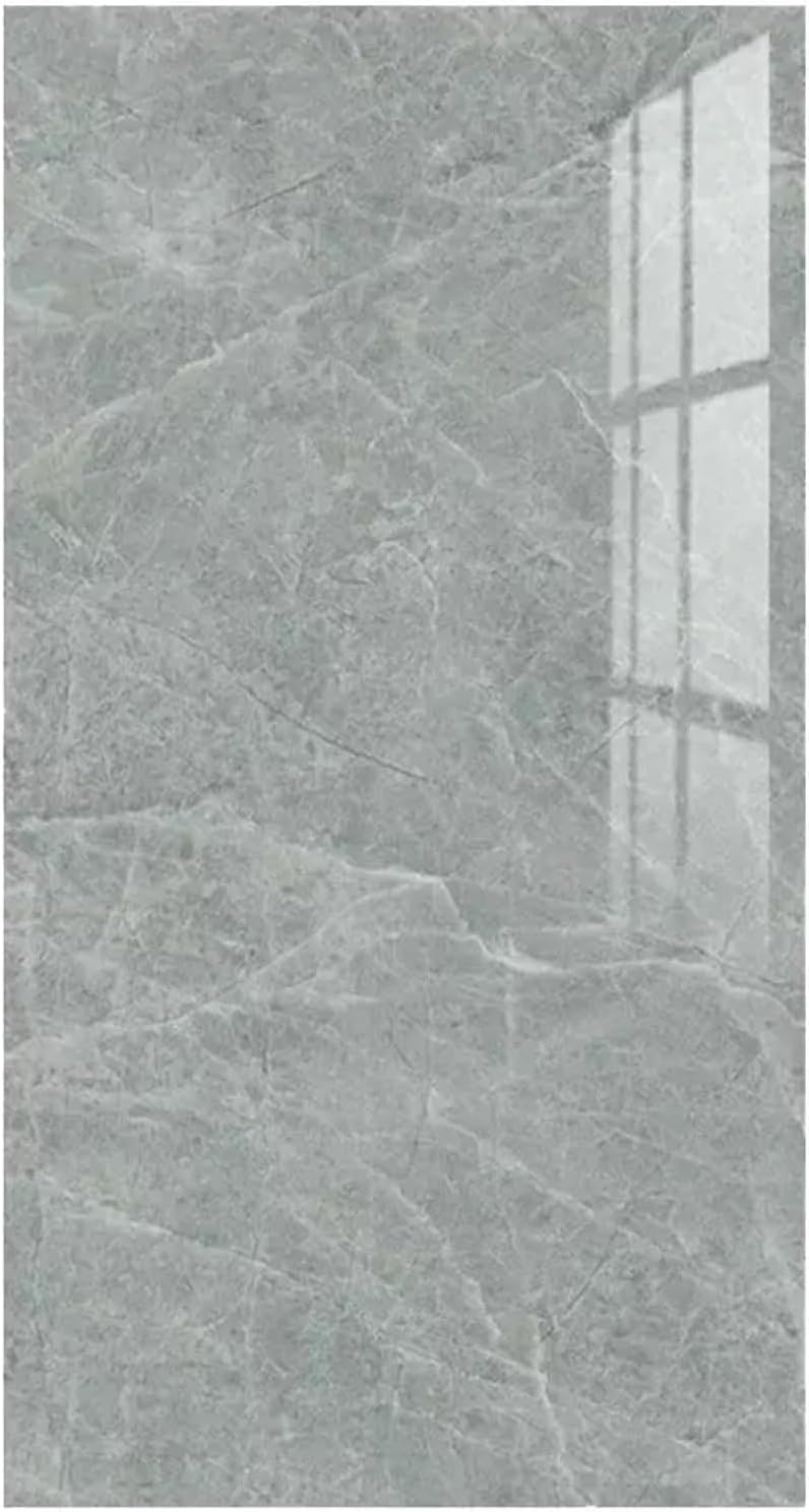 sports flyfree 10Pcs Marble Tiles Sticker 30x60cm Self-Adhesive Stick On Kitchen Home Wall Bathroom Decor (Light Grey)