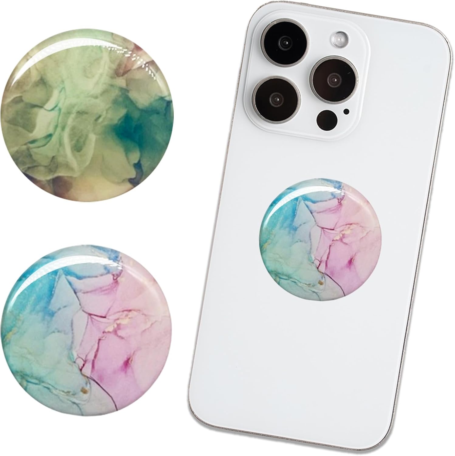 2PCS Marble Phone Grip for Phones, Phone Ring Holder with Foldable Stand – Phones Finger Holder Grip, It Phone Grips for Back, Compatible with Smartphones & Tablets