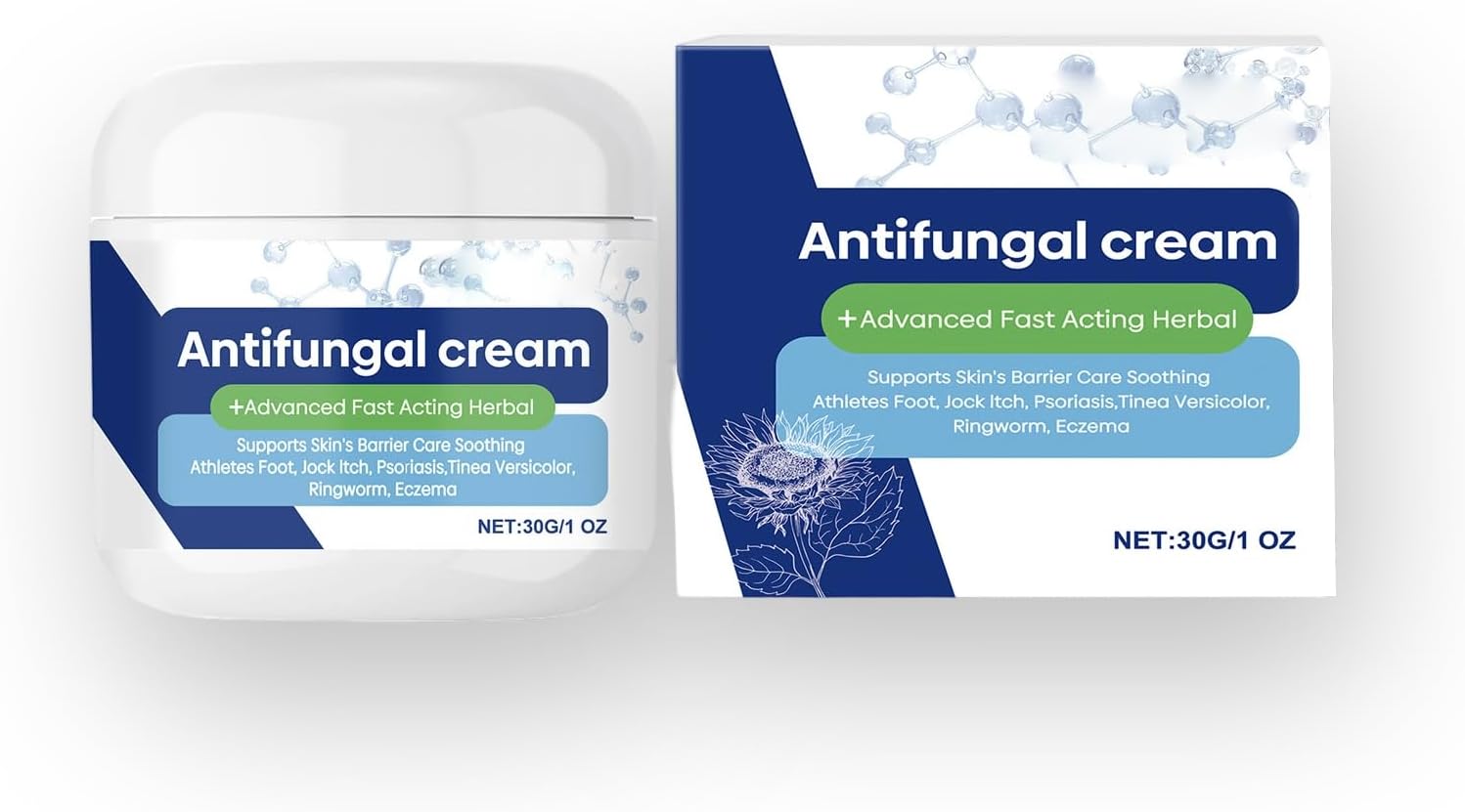 Jock Itch Cream Antifungal, Anti Fungal Skin Cream for Uncomfortable Skin, Athlete's Foot Treatment, Fast Soothe Itching, 30g Compact Size 4 * 3.8cm