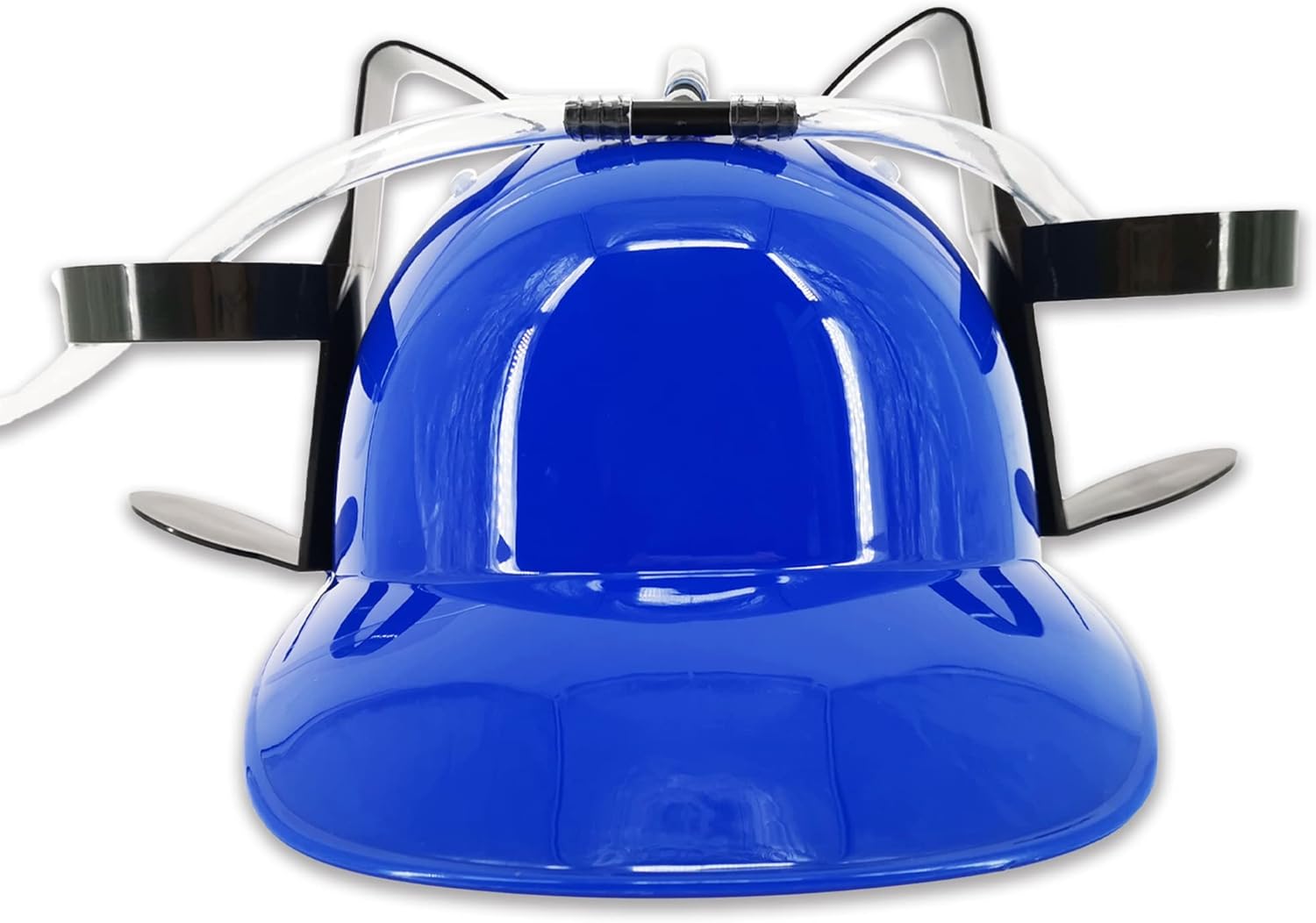 Pohotobooth Props Ltd Drinking Helmet Pop and Soda Hat Hand-Free Can Holder With Straw